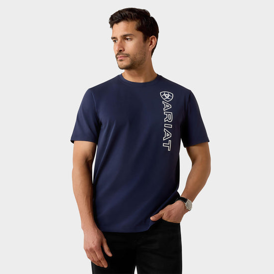 Men's Vertical Logo Short Sleeved Top
